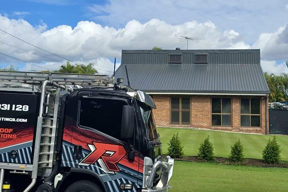 Cleaned and coated roof