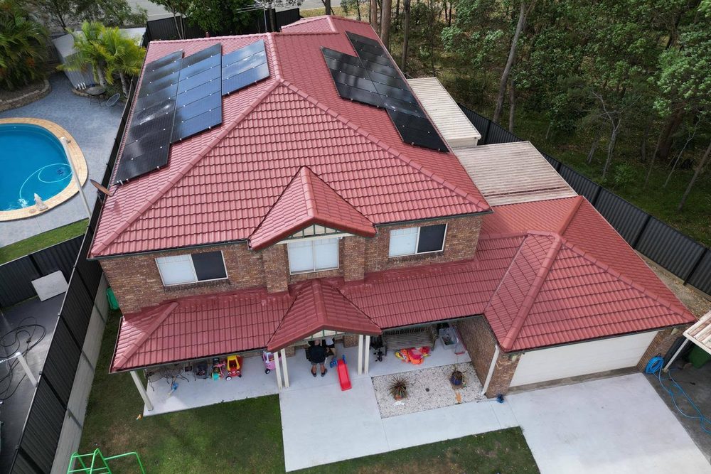 Restored red roof